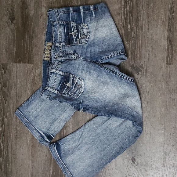 Truce Denim - Acid Wash Flare Jeans